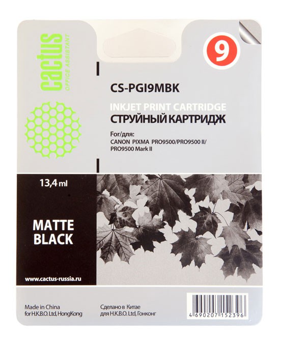 Картридж струйный Cactus CS-PGI9MBK черный матовый (13.4мл) для Canon Pixma PRO9000 MarkII/PRO9500/