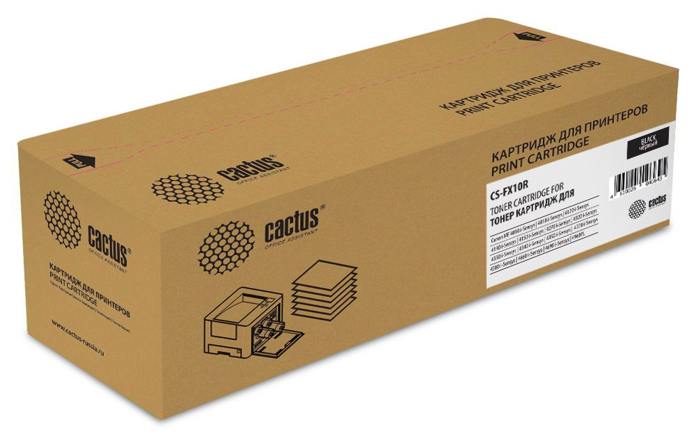 Картридж лазерный Cactus CS-FX10R черный (2000стр.) для Canon L100/L120/4140/MF4380dn/D420/D480
