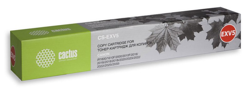 Картридж лазерный Cactus CS-EXV5 черный (7850стр.) для Canon IR 1600/1605/1610/1630/1670/2000/2010