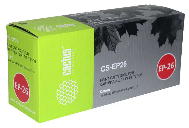 Картридж лазерный Cactus CS-EP26 черный (2500стр.) для Canon LB MF5630/MF5650/MF3110