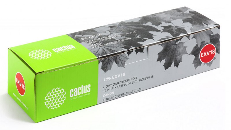 Картридж лазерный Cactus CS-EXV18 черный (8400стр.) для Canon iR1018/1020/1022/1023/1024