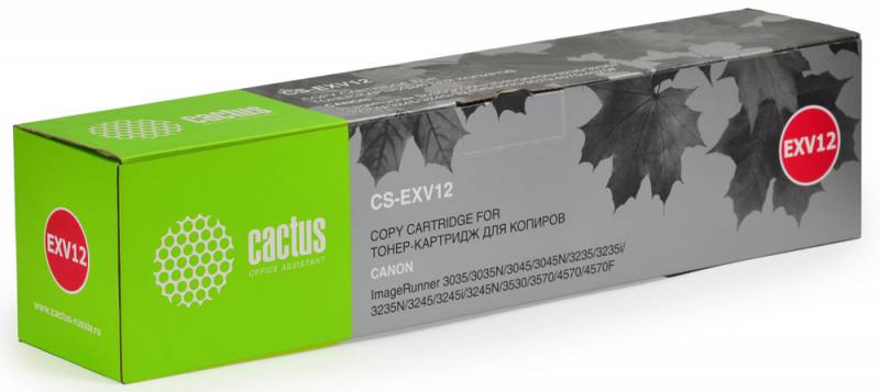 Картридж лазерный Cactus CS-EXV12 черный (24000стр.) для Canon IR3035/3045/3530
