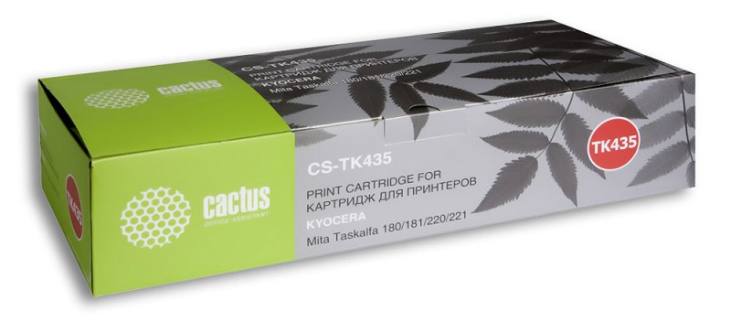 Картридж лазерный Cactus CS-TK435 черный (15000стр.) для Kyocera Mita TASKalfa 180/181/220/221