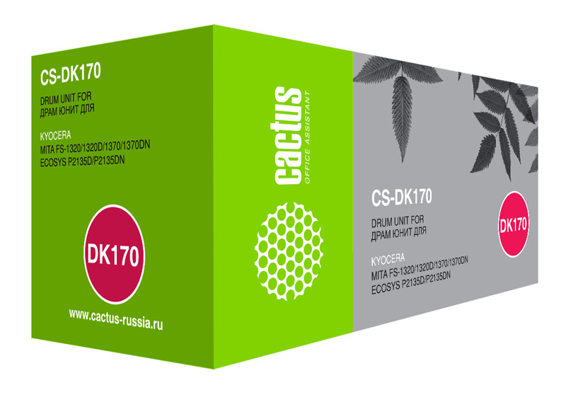 Блок фотобарабана Cactus CS-DK170R черный ч/б:100000стр. для Kyocera Ecosys M2035/ M2035dn/M2535 Kyocera