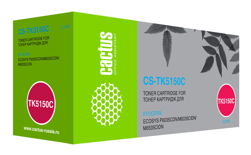 Картридж лазерный Cactus CS-TK5150C голубой (10000стр.) для Kyocera Ecosys M6035cidn/P6035cdn